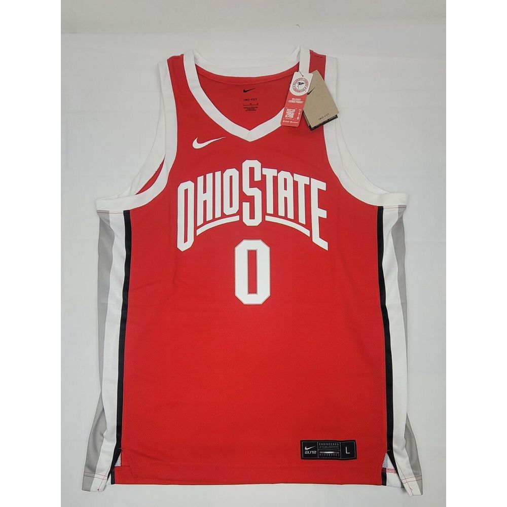 Nike Ohio State Buckeyes Basketball Jersey Mens Large. #0 Retro Cn3616-657 Nwt